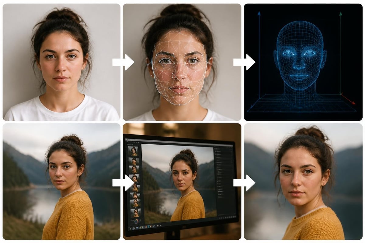 How AI processes reference photos into face embeddings