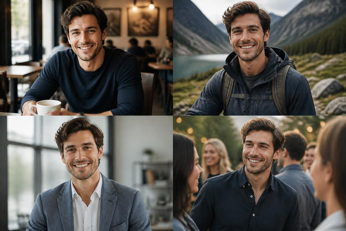Dating profile photo variety