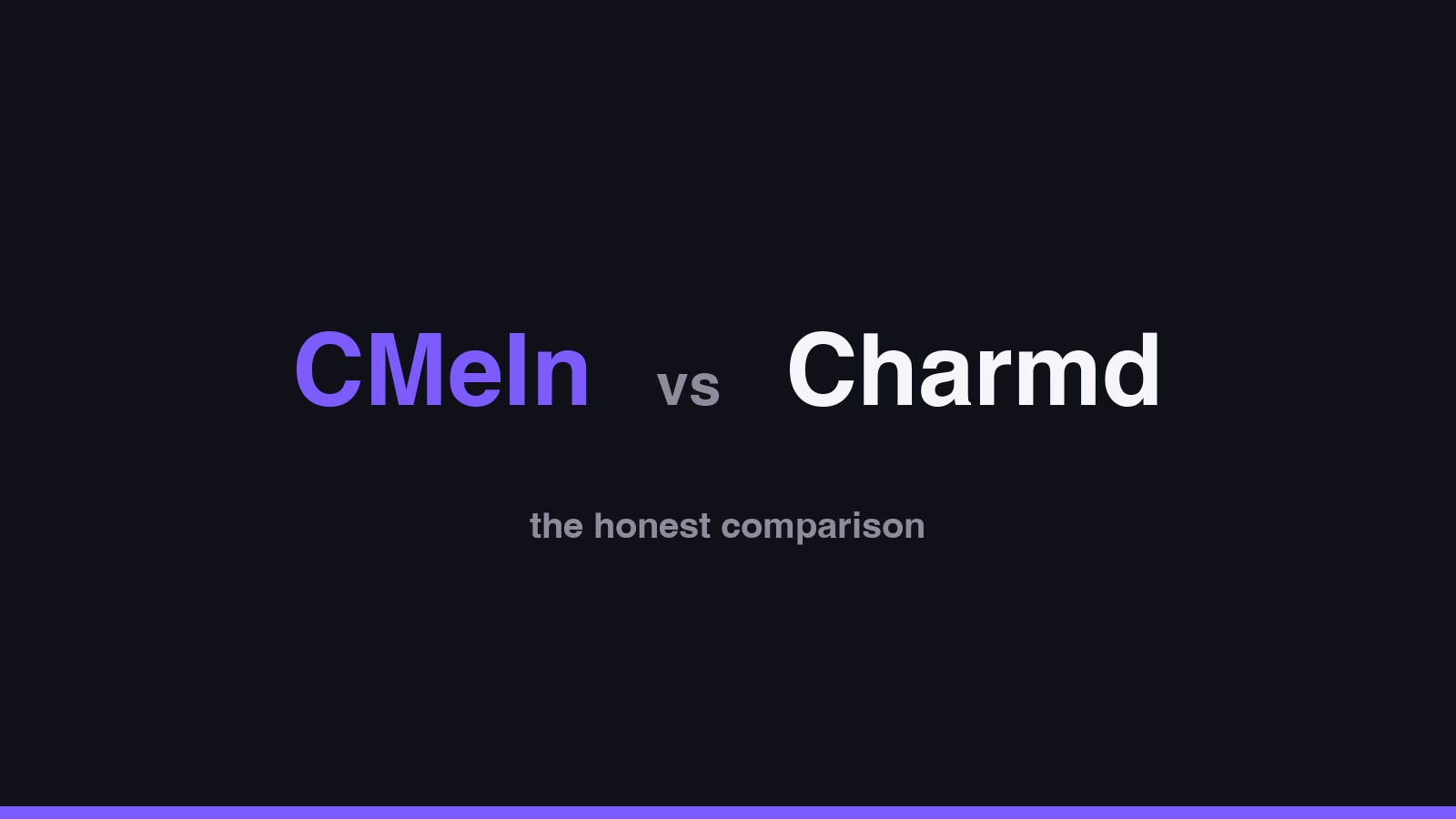 CMeIn vs Charmd comparison